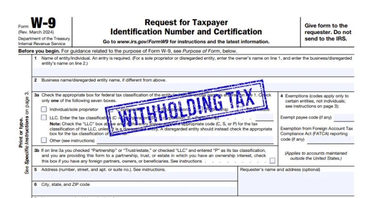 What is Form W-9 Backup withholding?