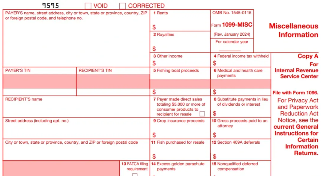 Form 1099-MISC Changes