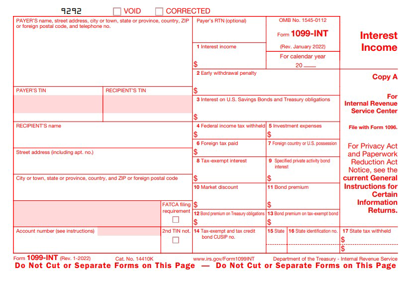 Form 1099-INT for 2021