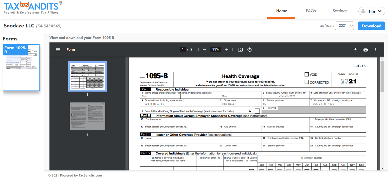 How To File 1095 B Electronically E-file ACA Form 1095-B Online | How to File 1095-B for 2022