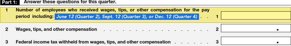 IRS Form 941 Line 1
