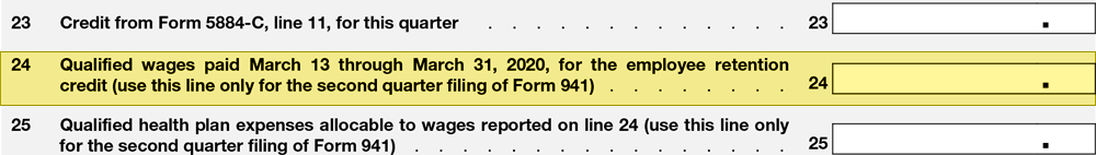 IRS Form 941 Line 24