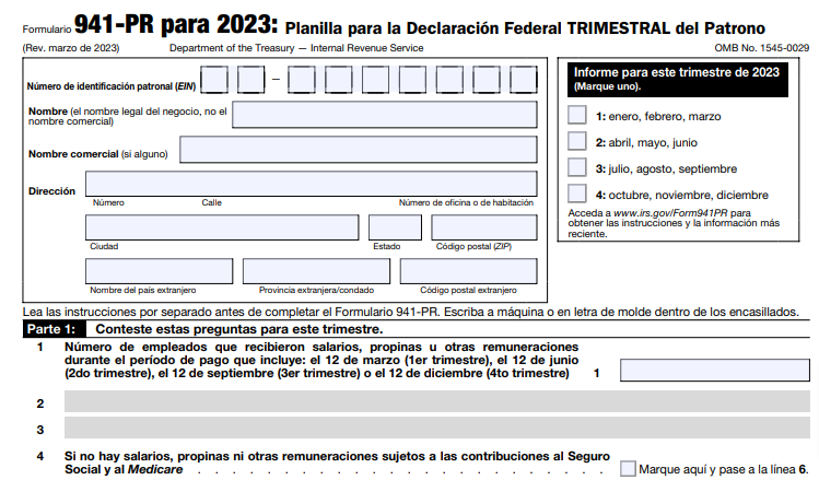 Form 941 2022 Image