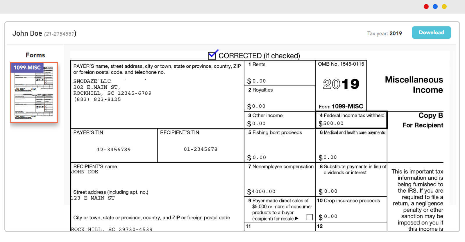EFile 1099 Correction form How to correct 1099 Form Online