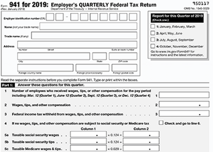 Form 941 for 2019