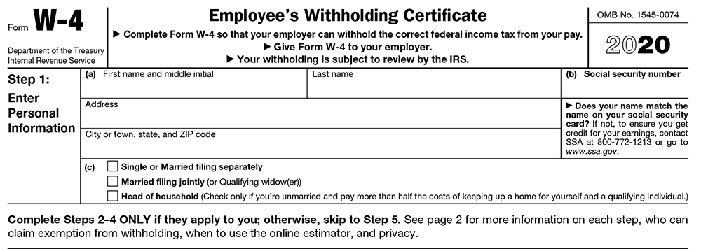 2020 Form W-4