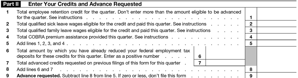 Form 7200 for 2021 - Part 2