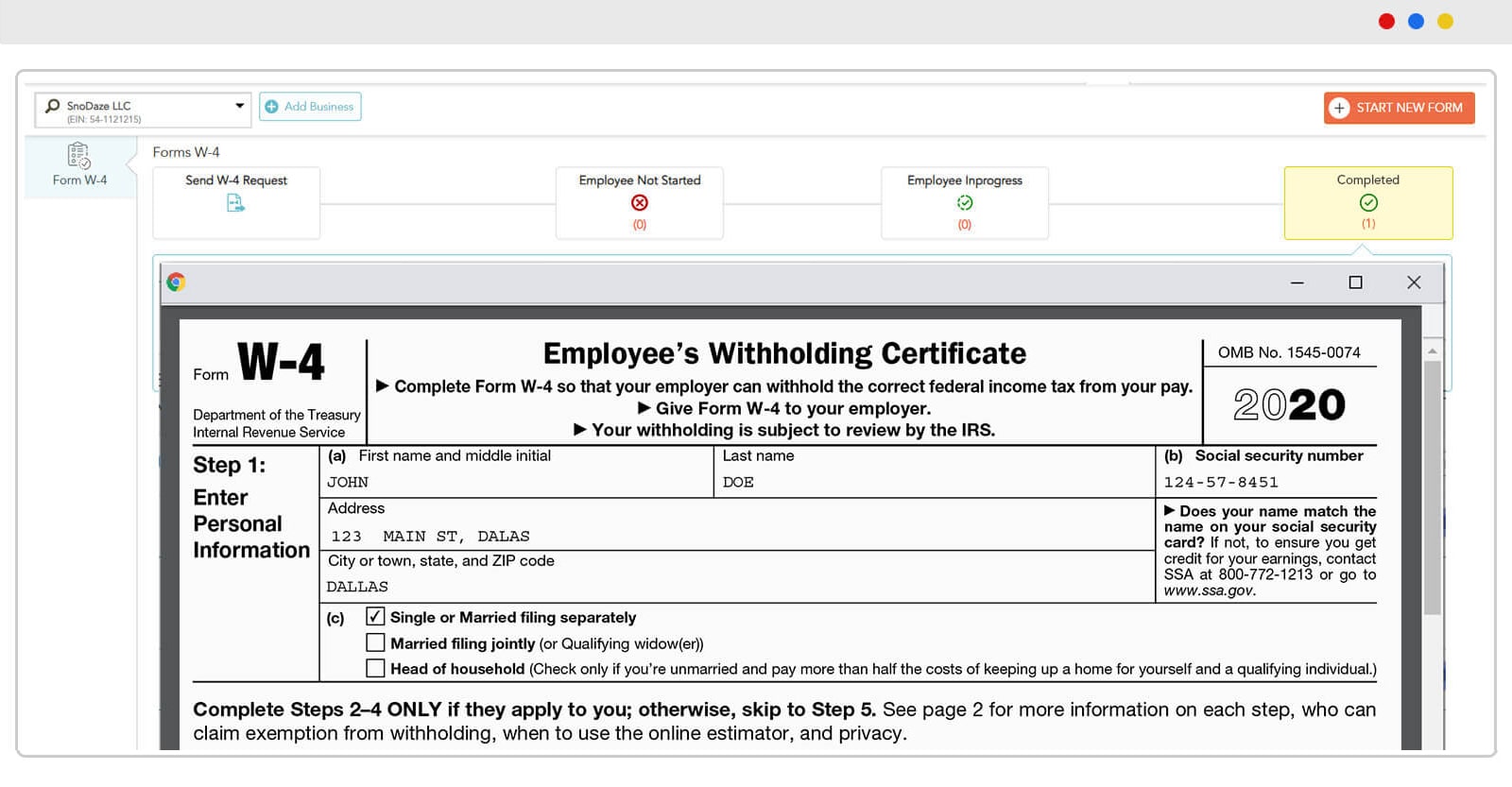 Review the Form W-4