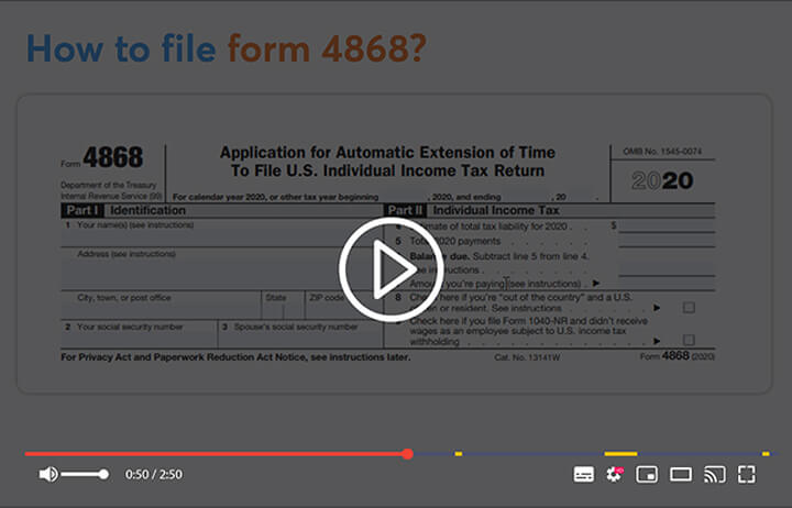 How to file form 4868?