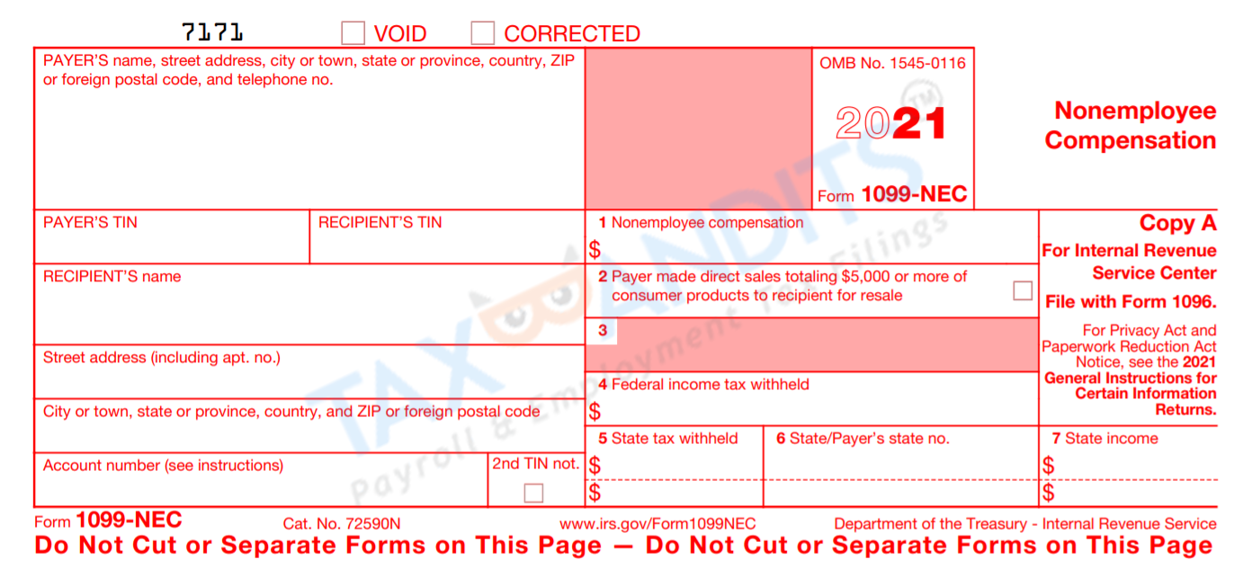 File Form 1099 NEC for 2021