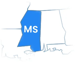 Mississippi map