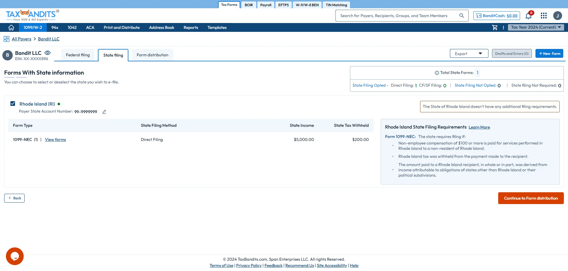 Select Form 1099