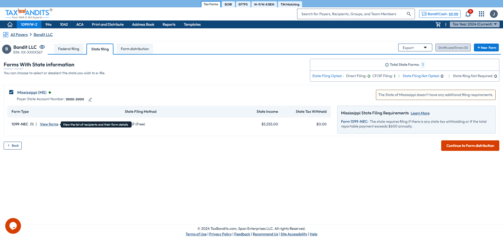 Select Form 1099