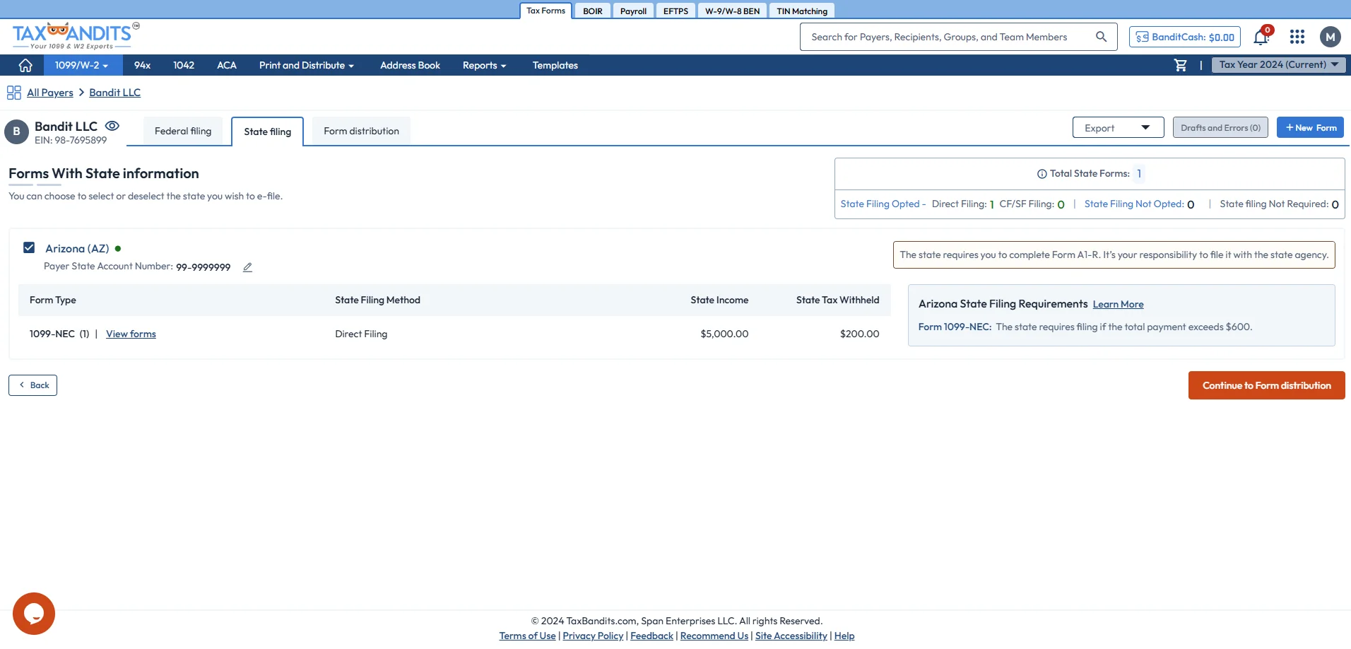 Select Form 1099