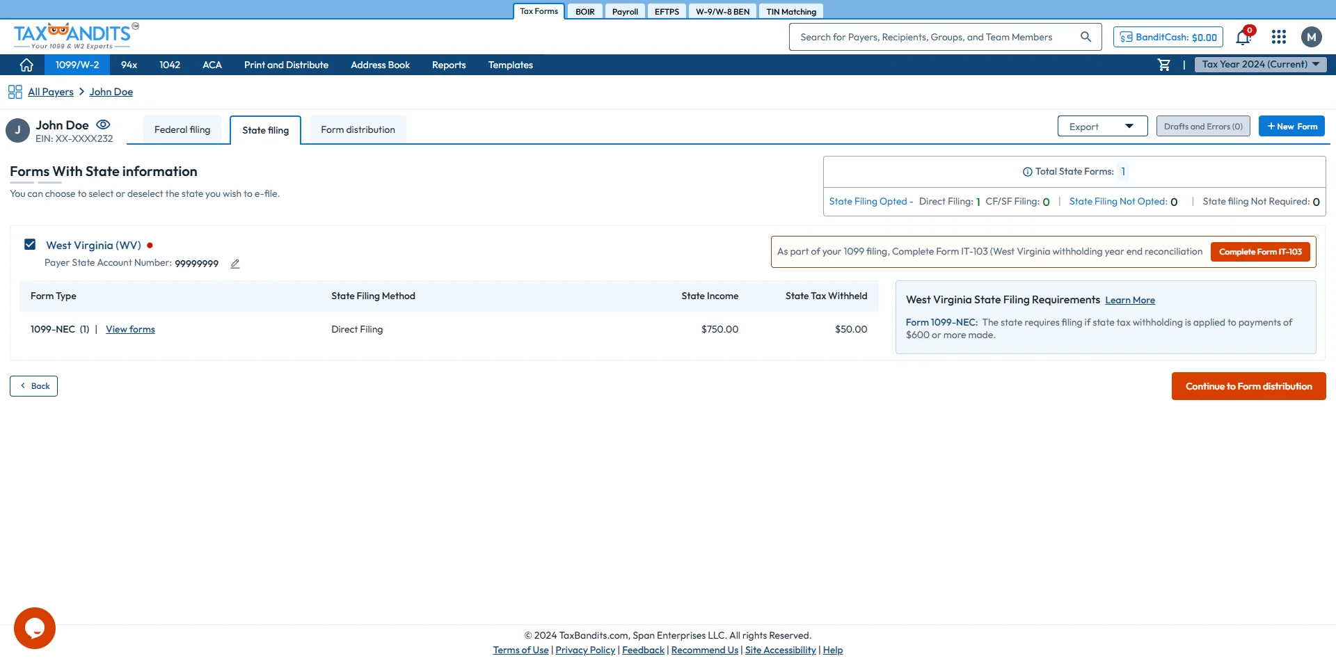 Select Form 1099