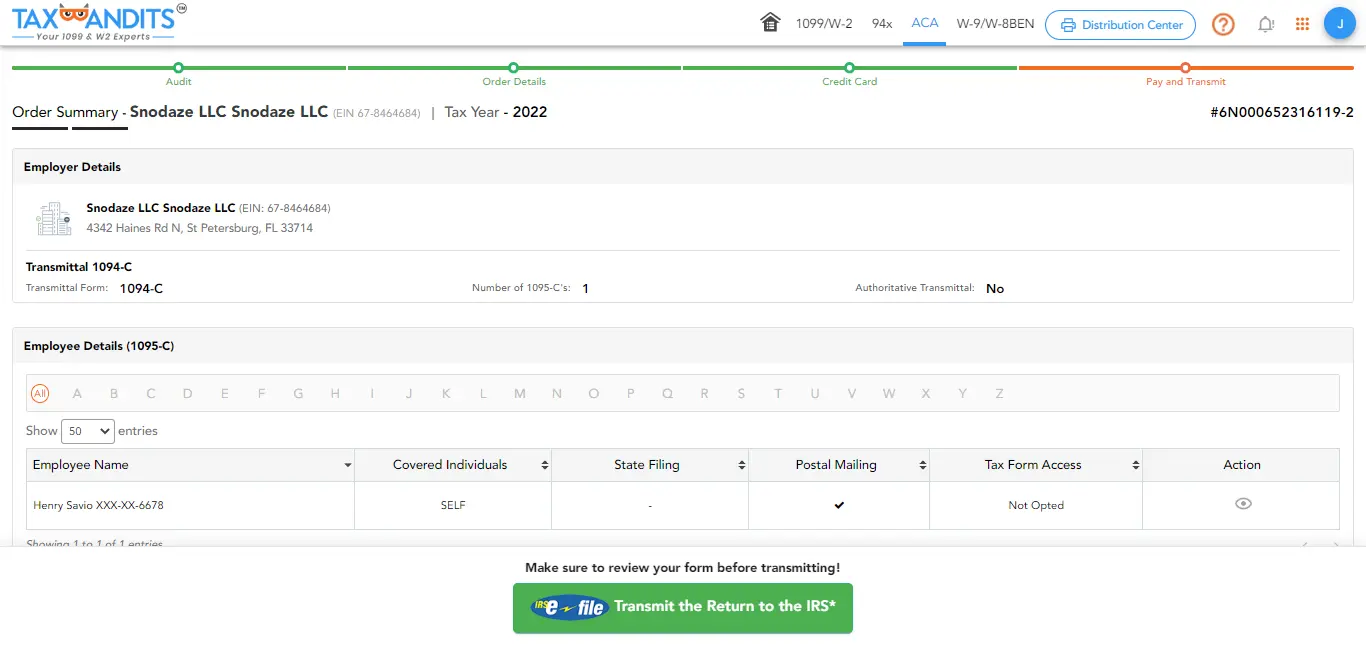 Transmit your corrected Form to IRS