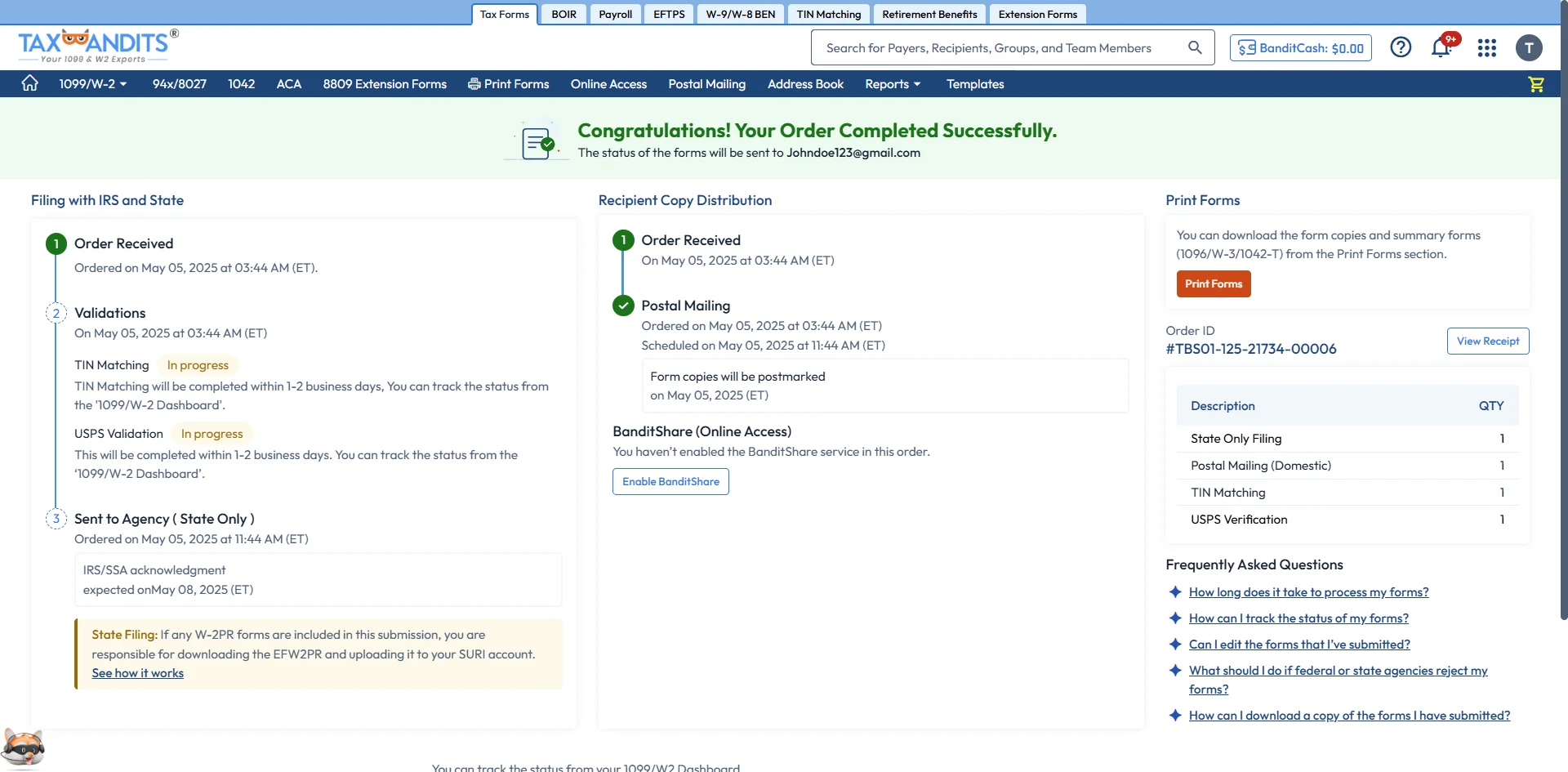 Distribute Form 1099-NEC to Recipients