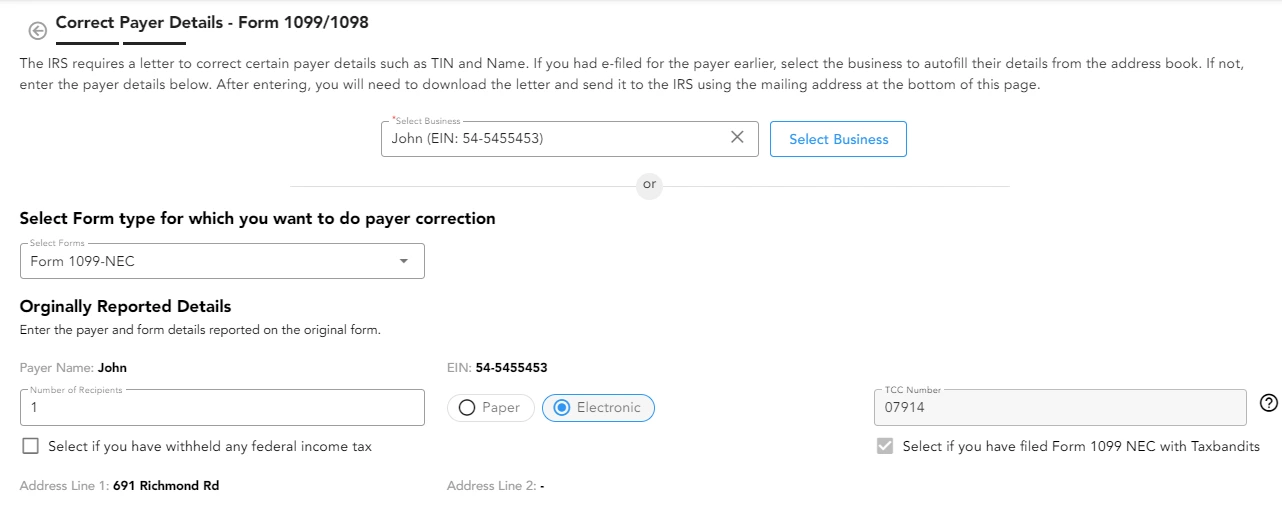 Enter State Reconciliation Details
