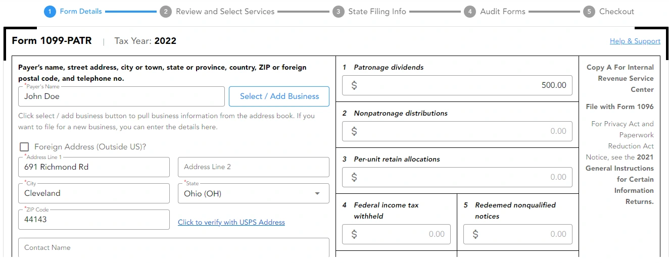 Enter Payer Details
