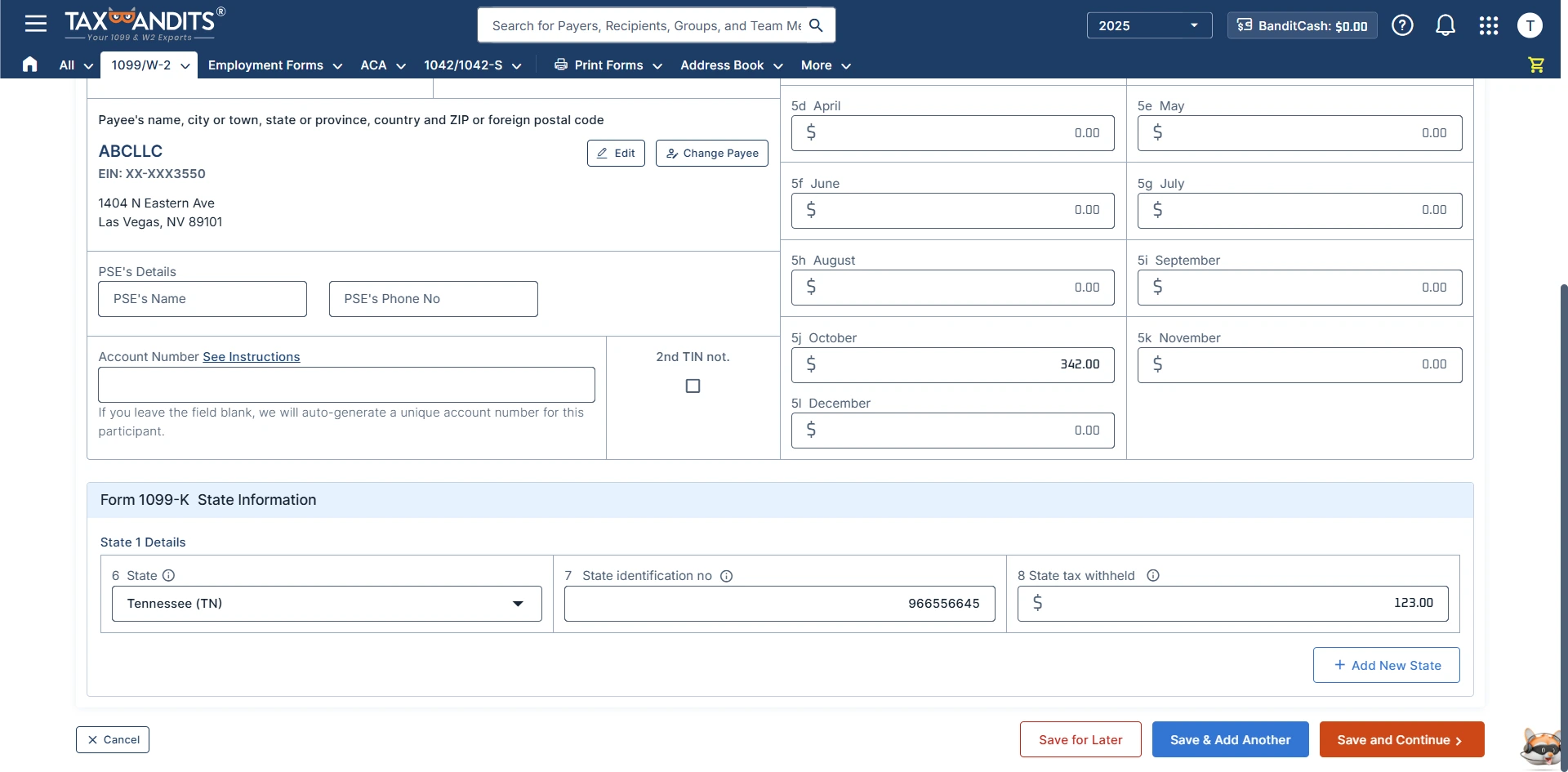 Required information
