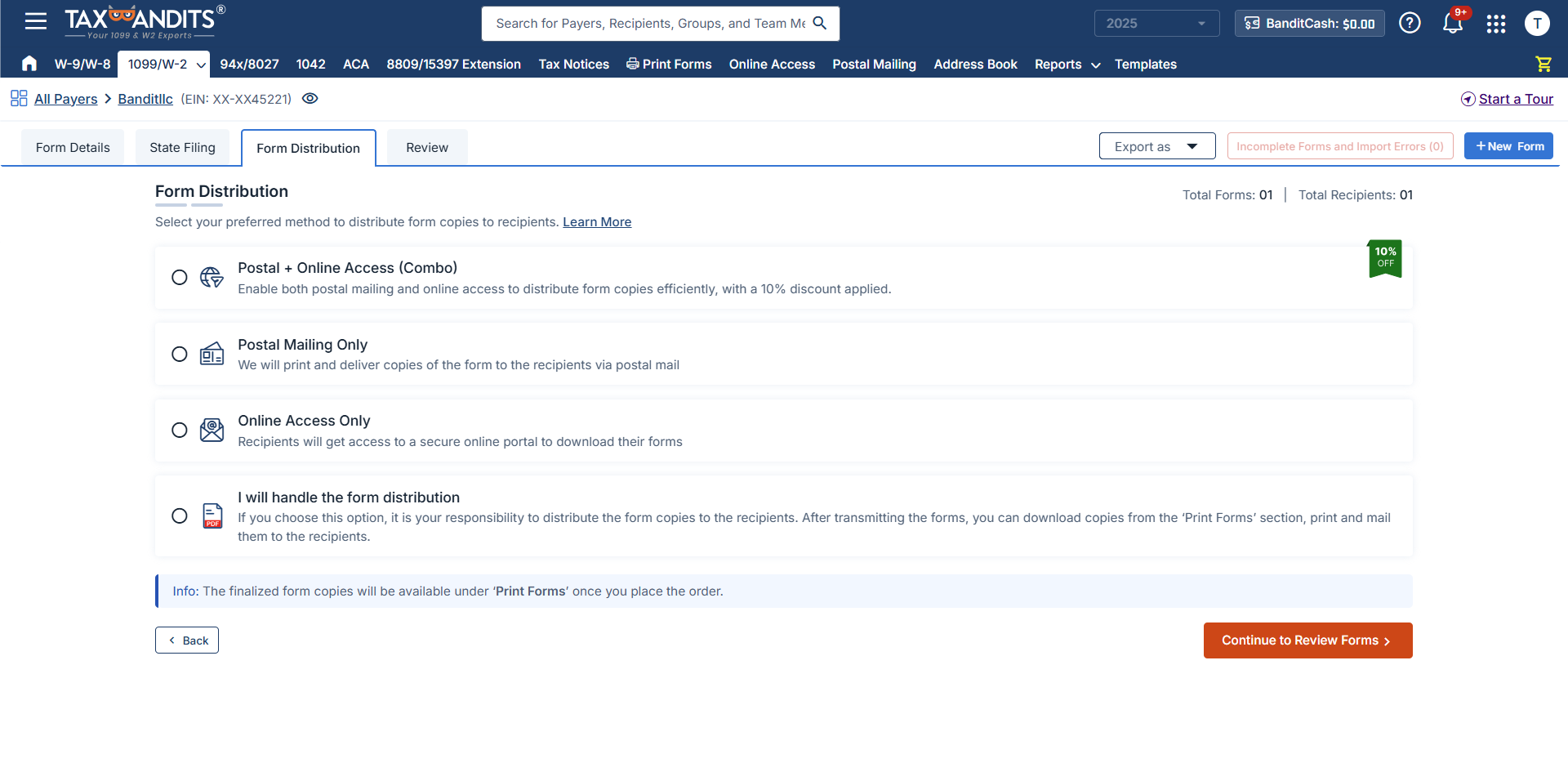  Choose Distribution Options