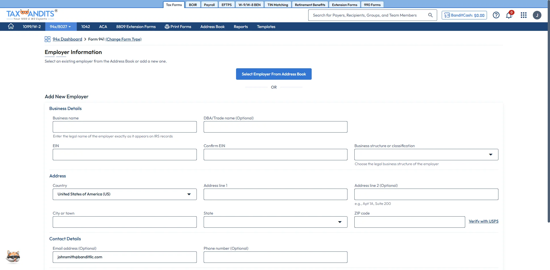 Add Employer Details