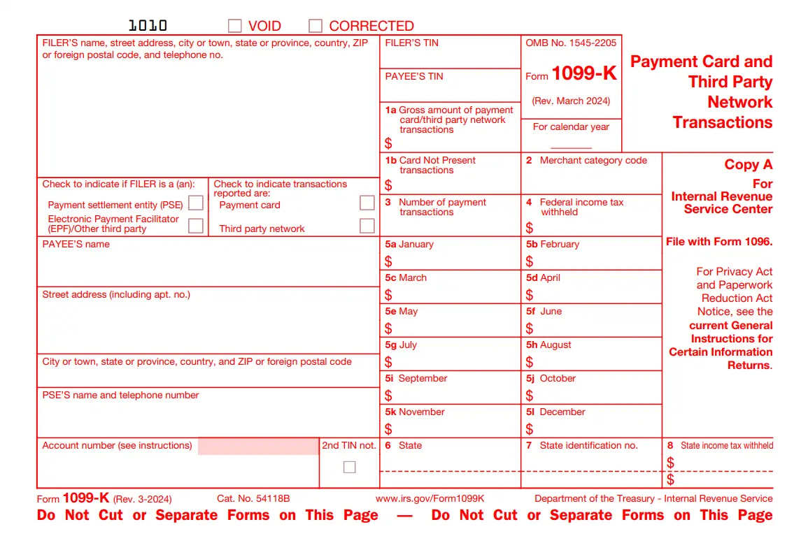 What is IRS Form 1099 K