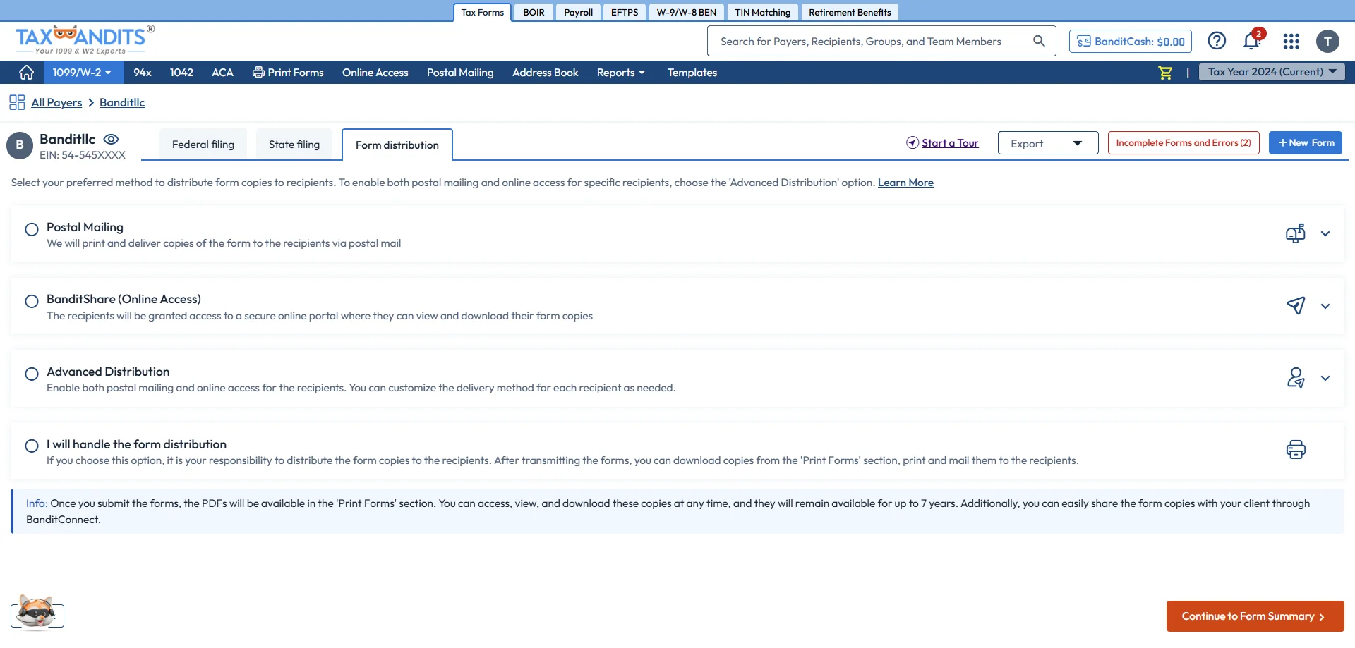 Select State Filing (If Required)