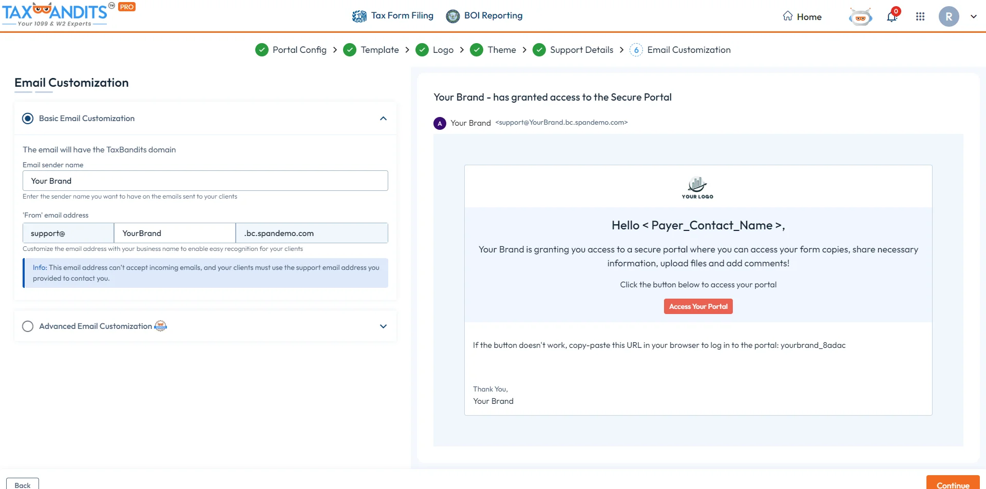 Email Customization