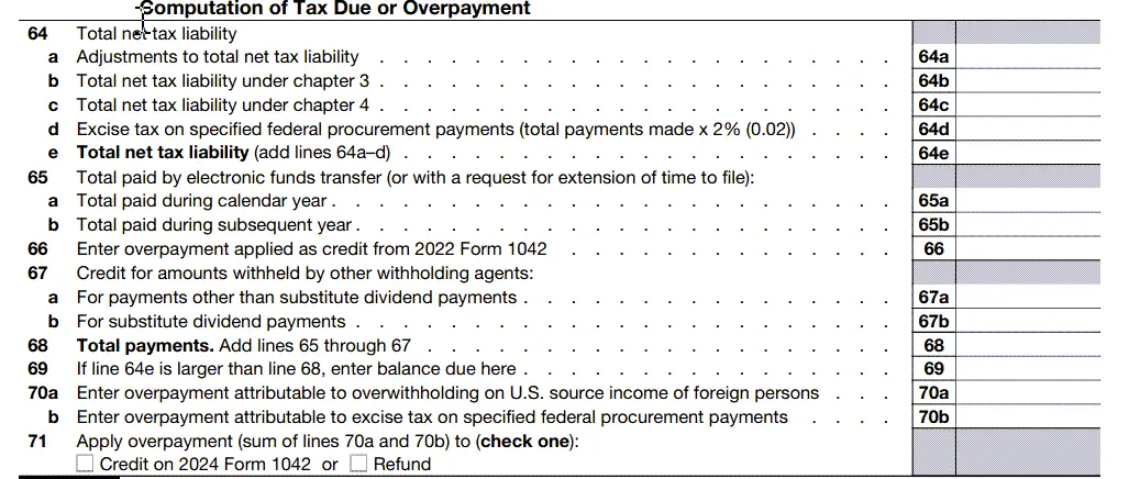  Tax Due or Overpayment