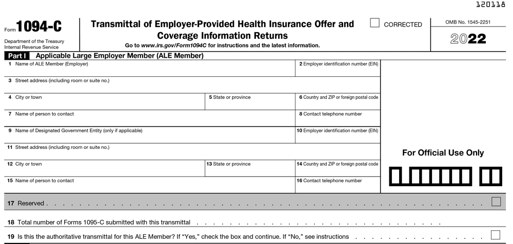 2023 IRS Form 1094-C
