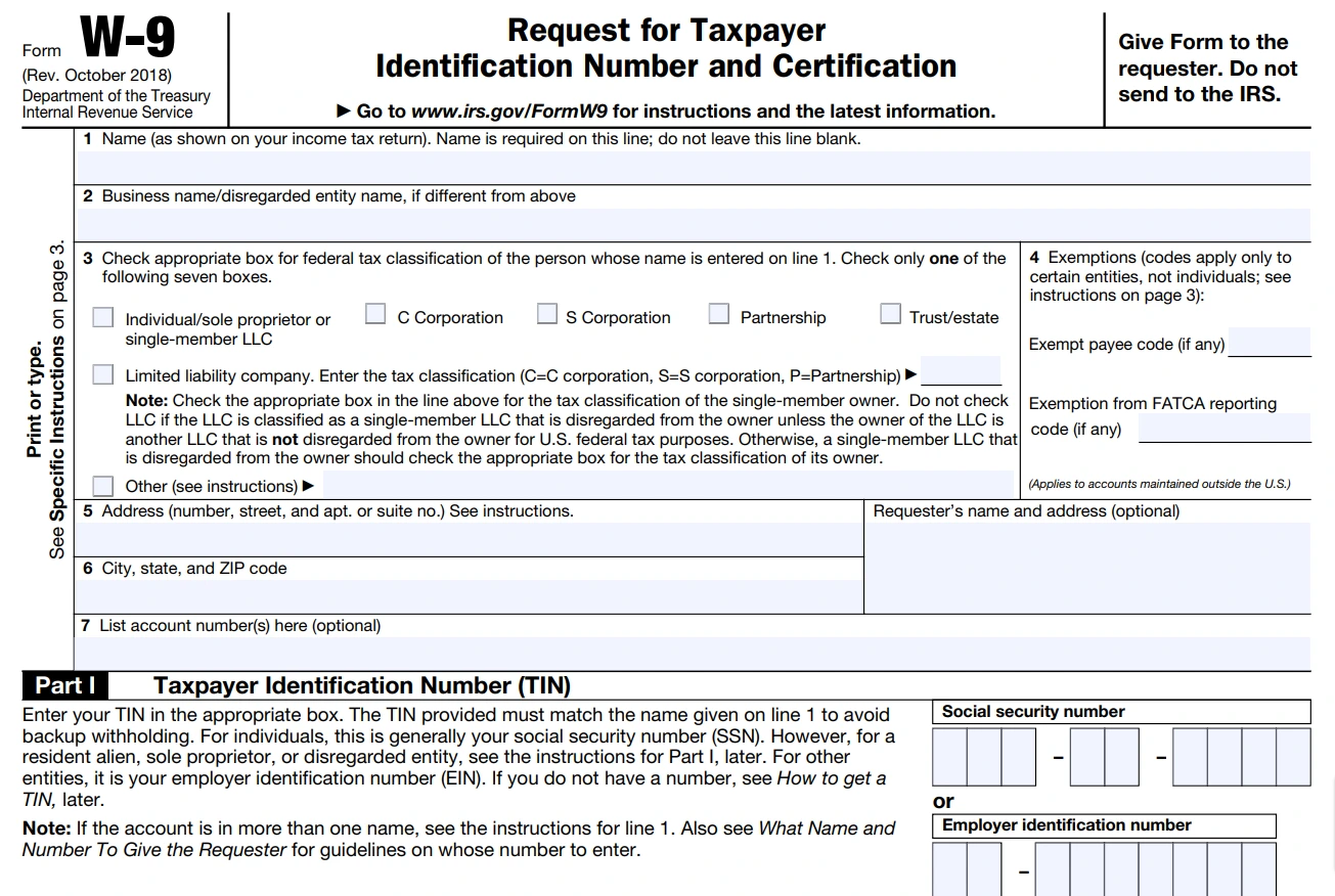 Form W9