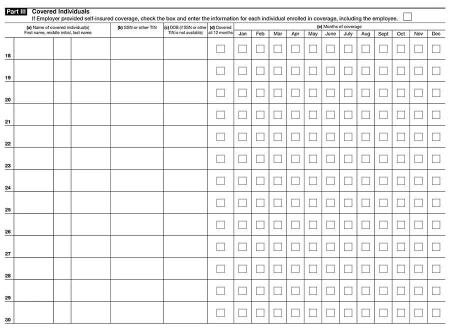 Form 1095-C Part 3