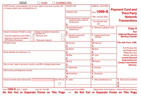 2022 IRS Form 1099-K