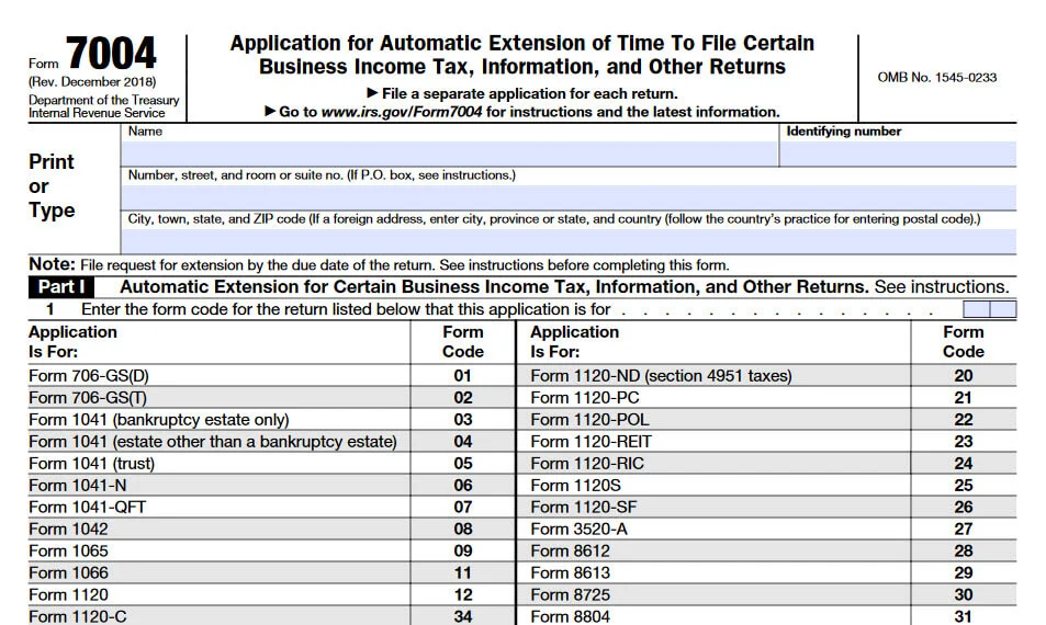 Form 7004