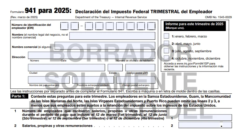 IRS Form 941 for 2024