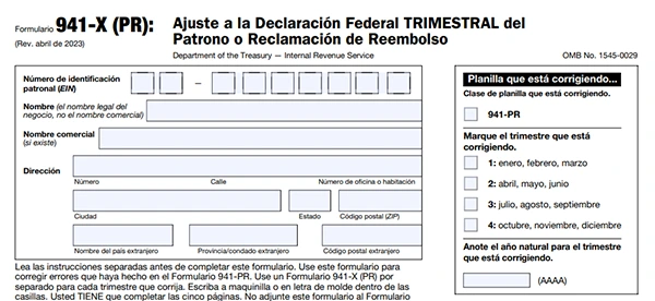 Form 941-X (PR)