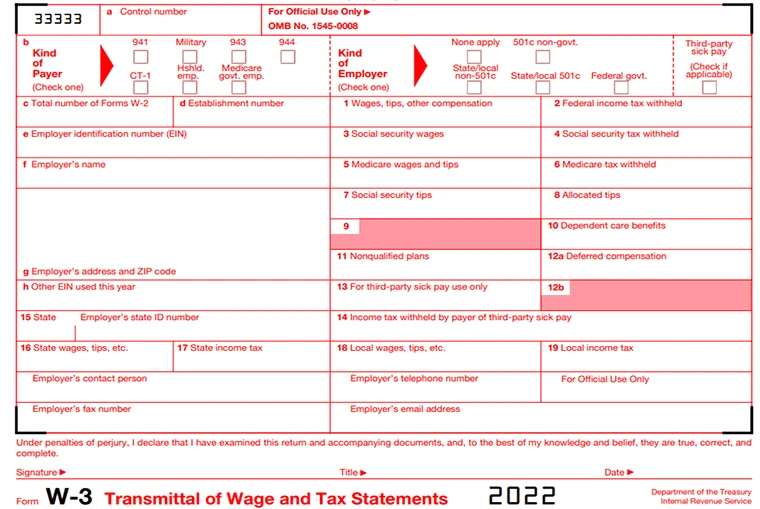 Form W-3