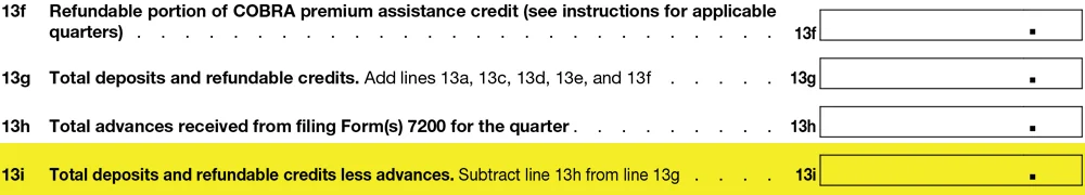 Line 13i - Form 941 Q2 2021