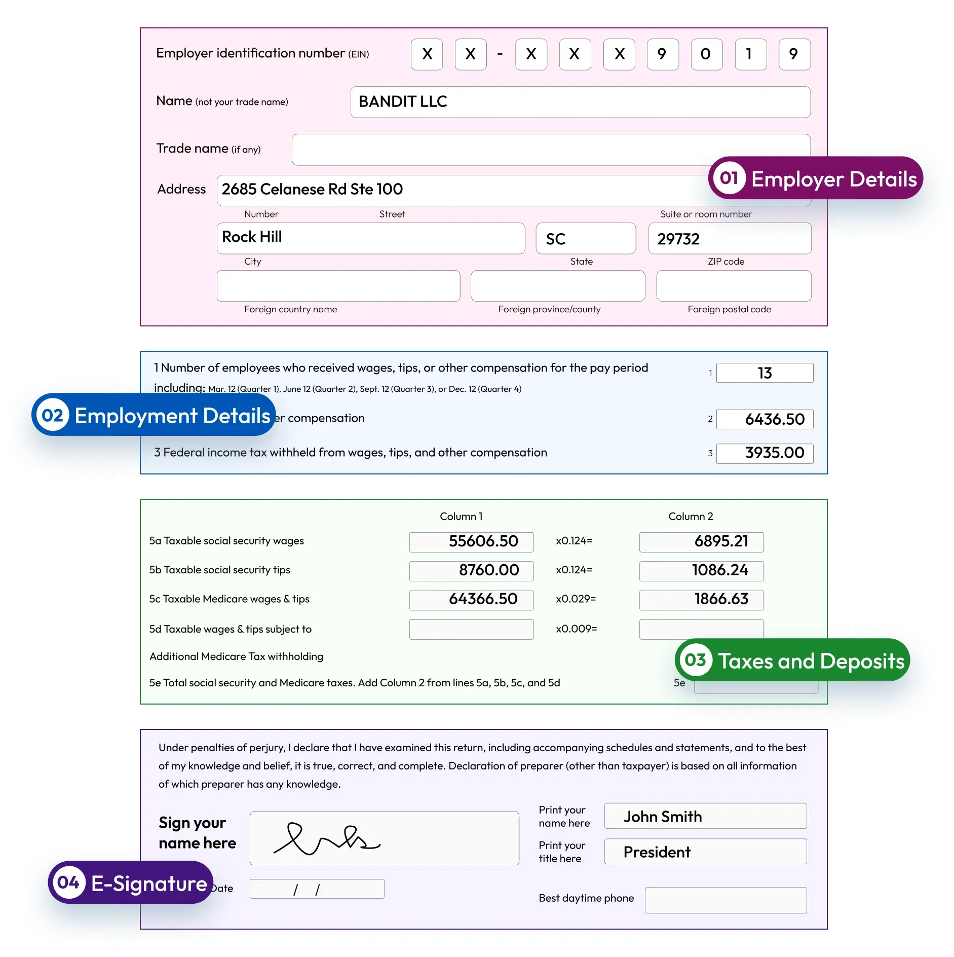 Form 941 filing requirements