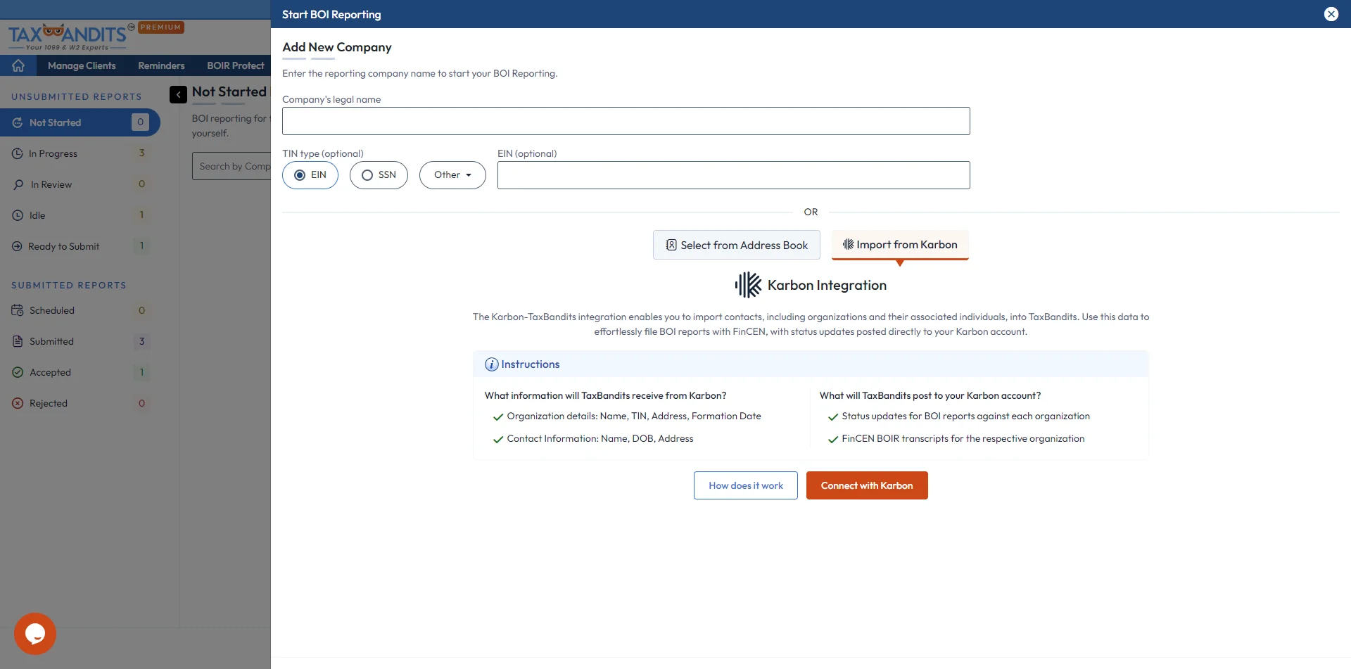 Choose the Bulk Import Option