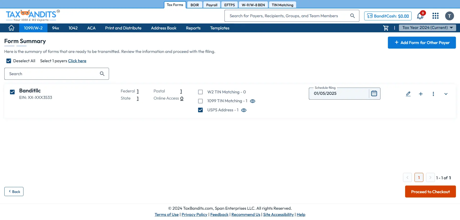 Select Form 1099