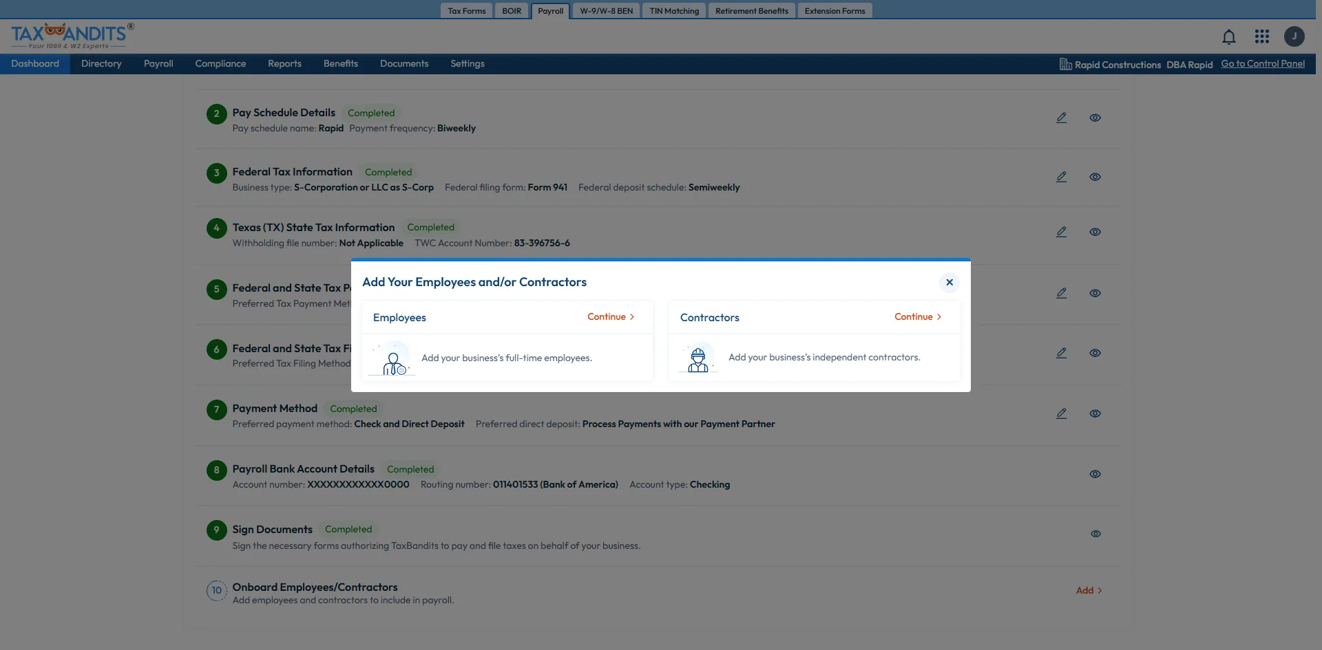 Add Employees or Contractors