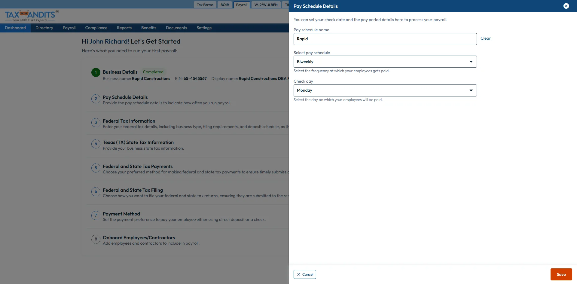 Payschedule Details