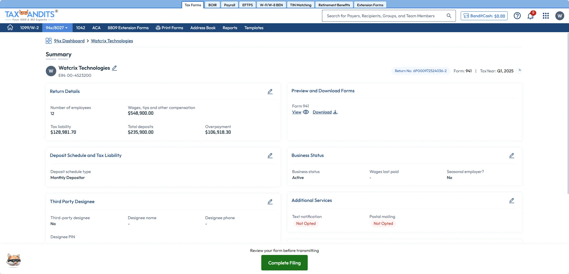 Distribute Form 1099-NEC to Recipients