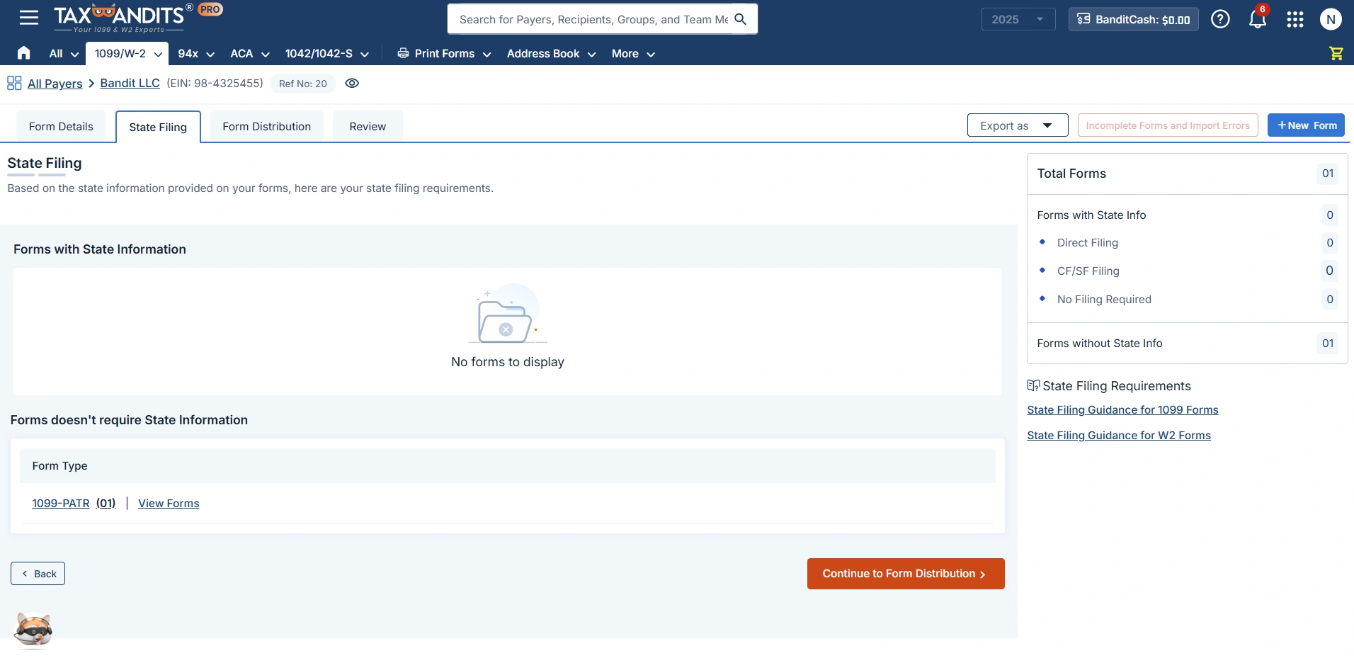 Select State Filing (If Required)