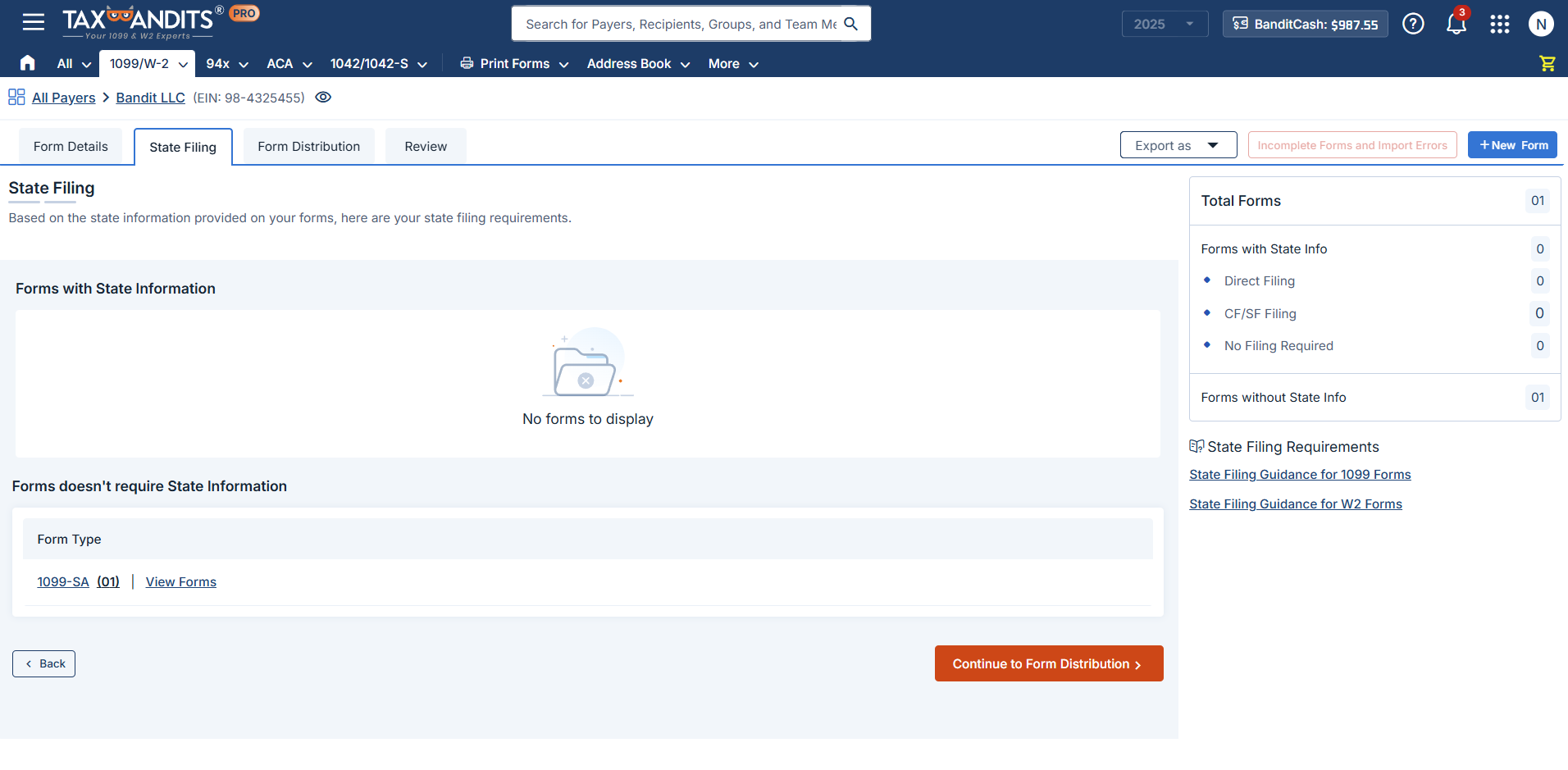 Select State Filing (If Required)