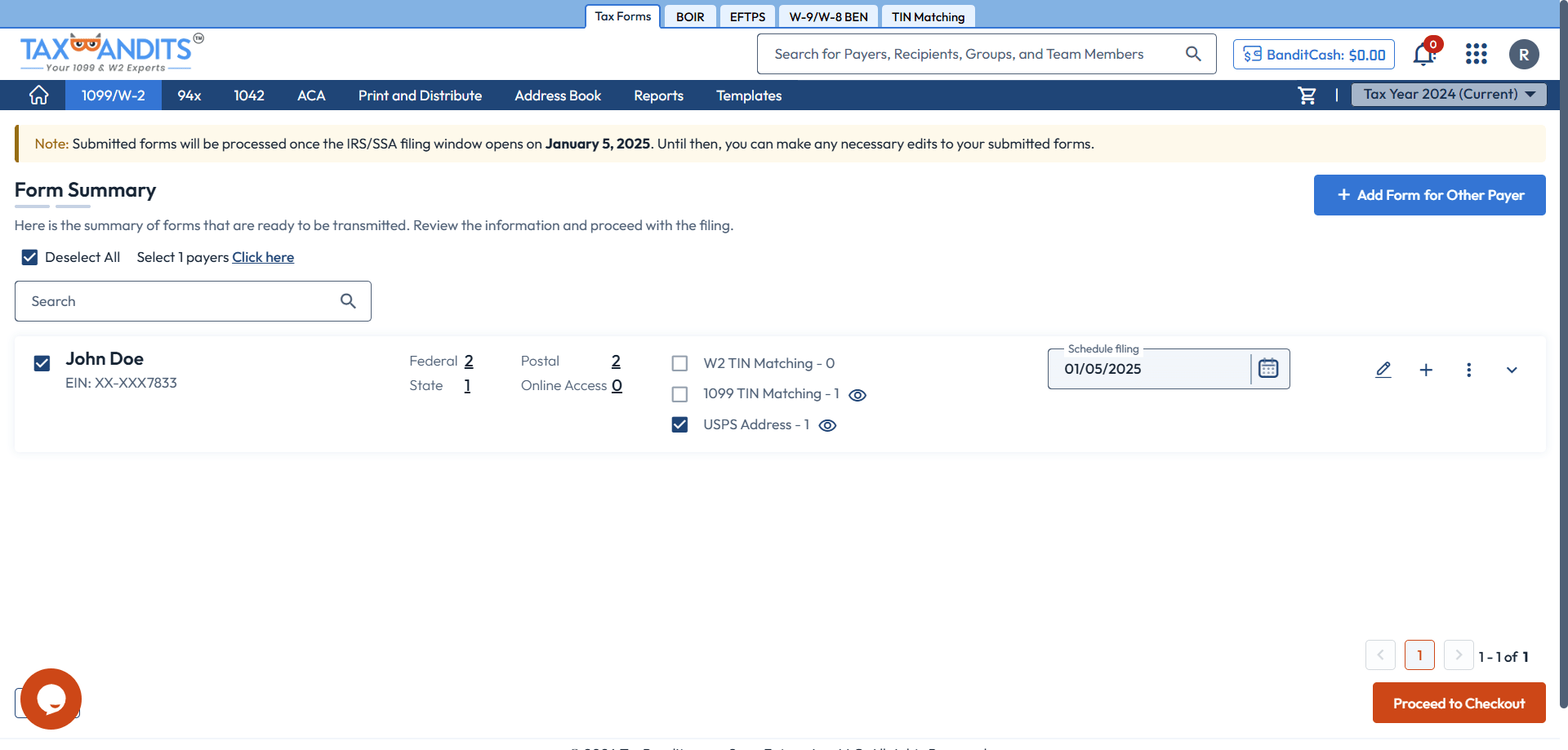 Select Form 1099