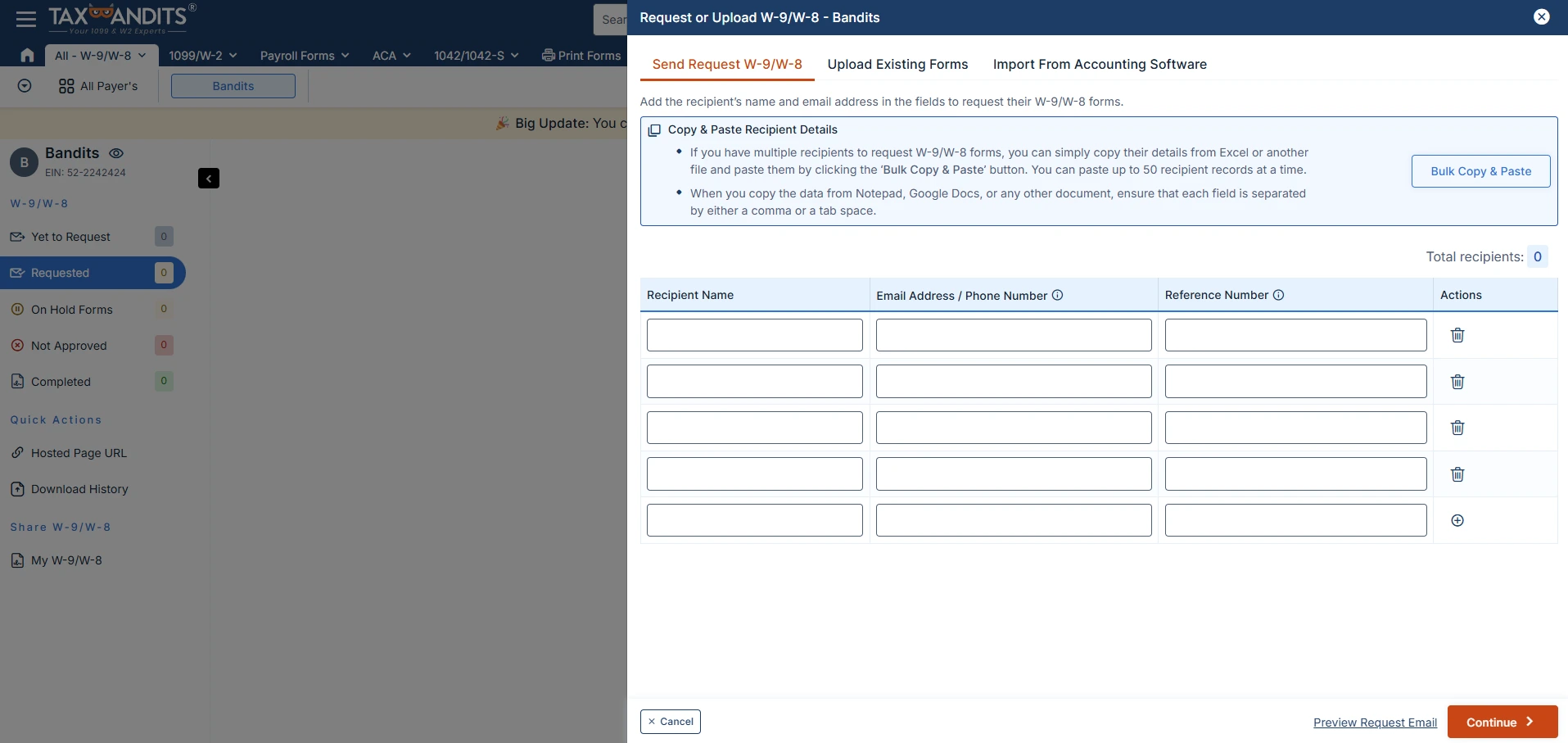  Import recipients effortlessly