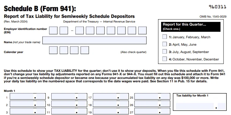  Step 2 of Form 941 Worksheet 1